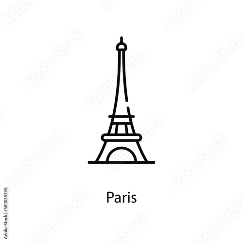Paris icon. Suitable for Web Page, Mobile App, UI, UX and GUI design.