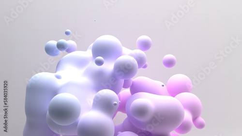 Esferas abstractas, render 3d