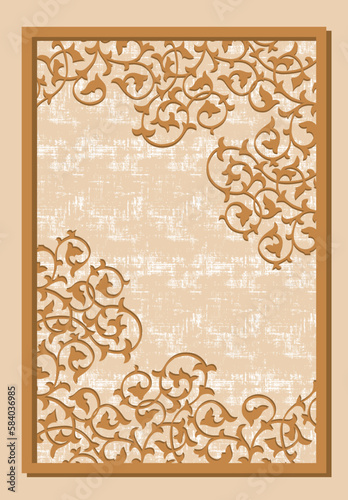 Decorative Design Modern Classic Shaded Leaves Pattern Carpet
