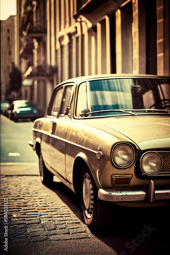 Vintage Classic Car in Sepia Tone © deeplek