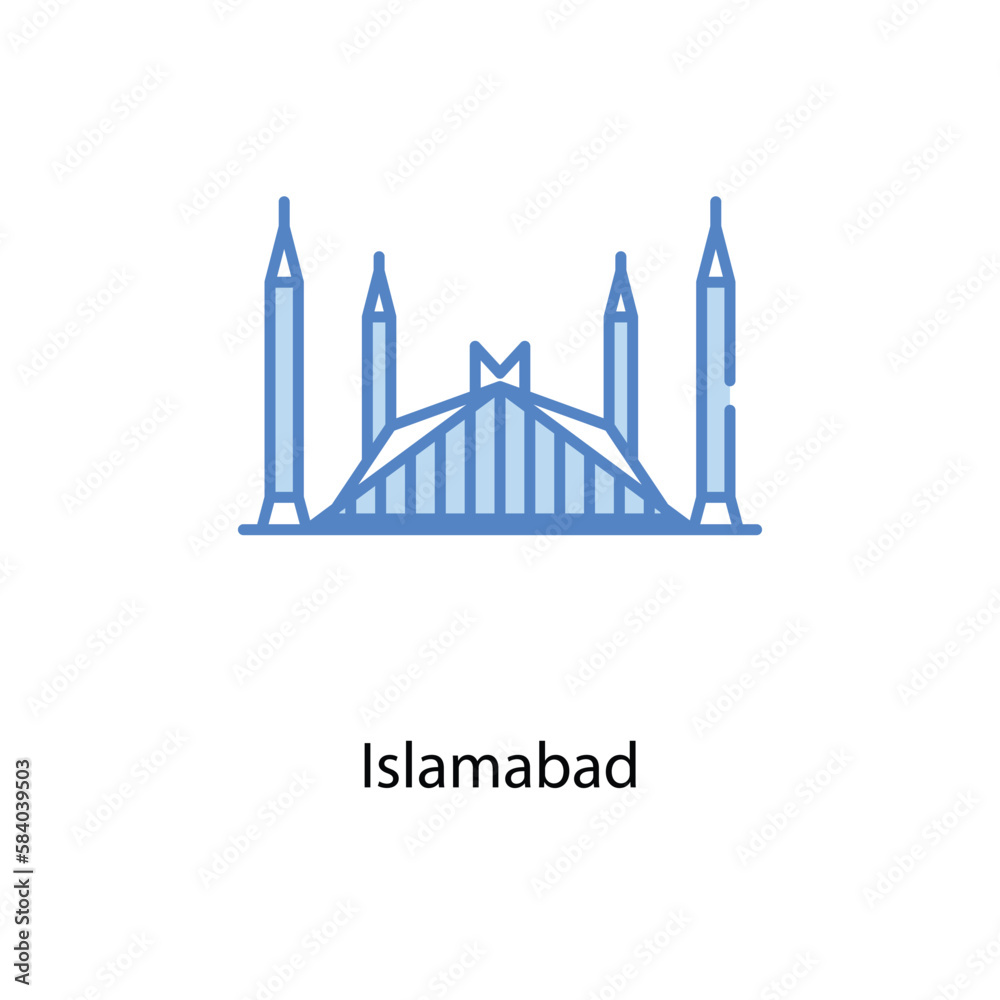 Islamabad icon. Suitable for Web Page, Mobile App, UI, UX and GUI design.