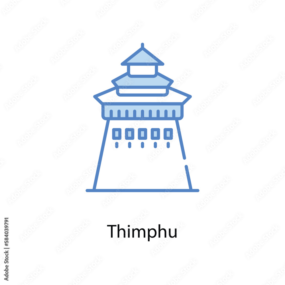Thimphu icon. Suitable for Web Page, Mobile App, UI, UX and GUI design.