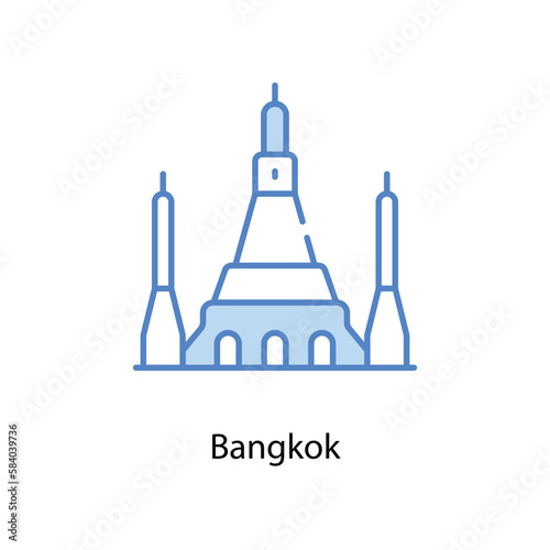 Bangkok icon. Suitable for Web Page, Mobile App, UI, UX and GUI design.