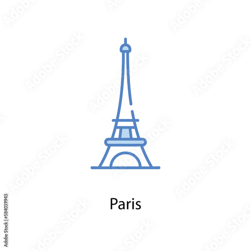 Paris icon. Suitable for Web Page  Mobile App  UI  UX and GUI design.