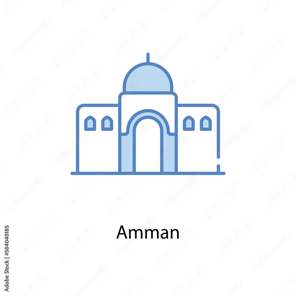 Amman icon. Suitable for Web Page, Mobile App, UI, UX and GUI design.