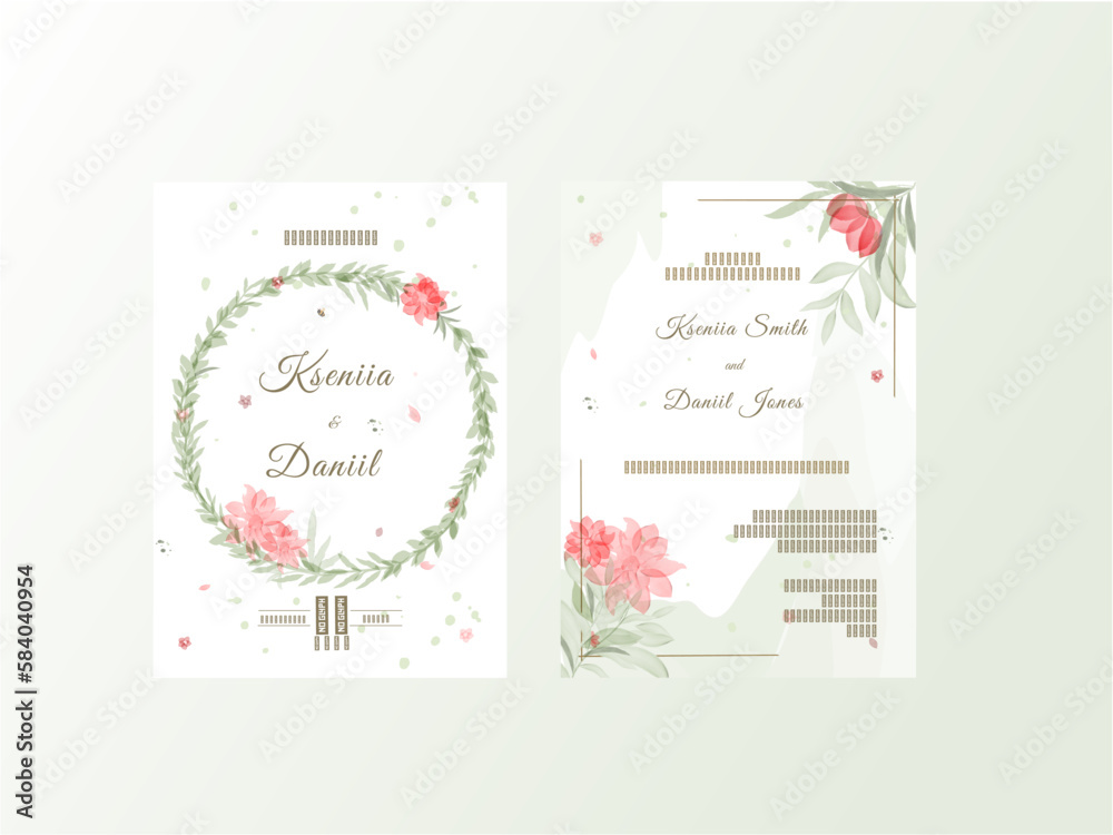wedding invitation card with flowers wedding invitation card with flowers
