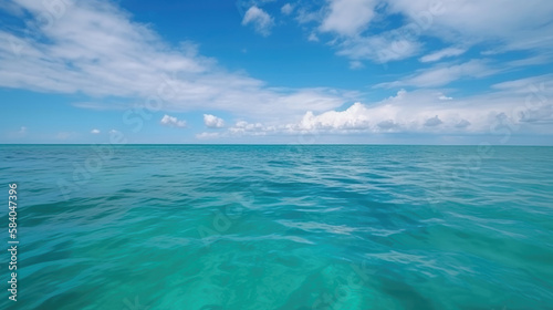Blue Ocean Background. Illustration AI Generative.