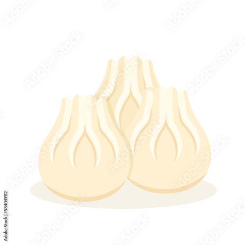 asian dim sum dumplings- vector illustration