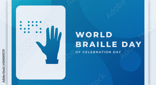 World Braille Day Celebration Vector Design Illustration for Background, Poster, Banner, Advertising, Greeting Card