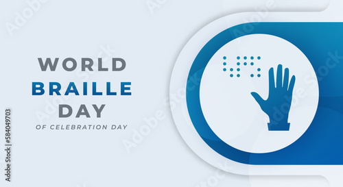 World Braille Day Celebration Vector Design Illustration for Background, Poster, Banner, Advertising, Greeting Card