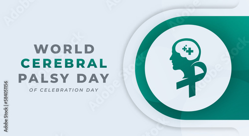 World Cerebral Palsy Day Celebration Vector Design Illustration for Background, Poster, Banner, Advertising, Greeting Card