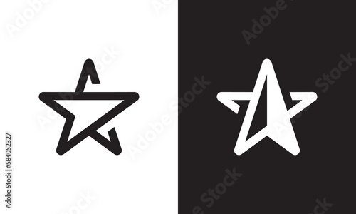 north star logo vector icon illustration. modern style