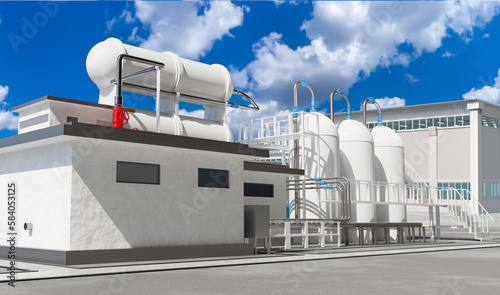 Industrial exterior. Chemic...