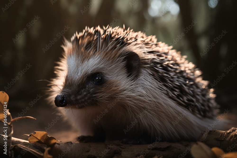 Fototapeta premium Hedgehog Generative AI
