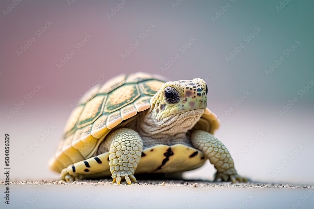 Fototapeta premium turtle on sand, created with ai generative