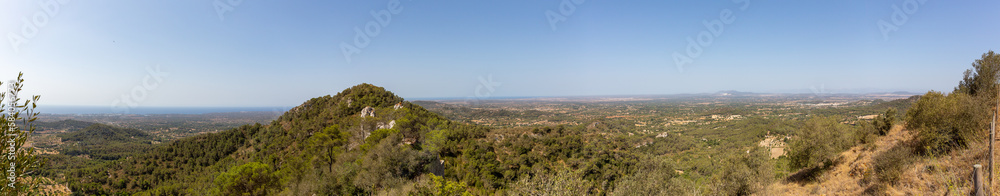 Panoramablick über den östlichen Teil von Mallorca
