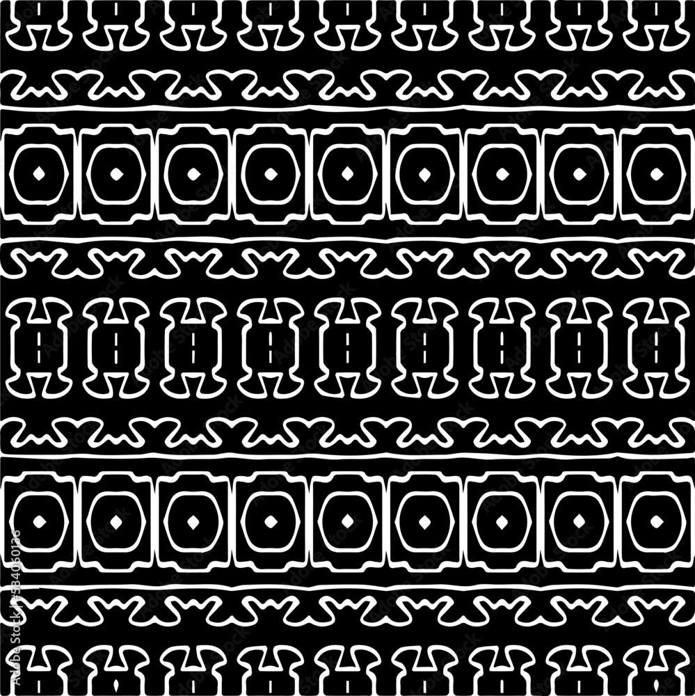 Vector geometric seamless pattern. Minimal ornamental background with abstract shapes. Black and white texture. Simple abstract ornament background. Dark repeat design for decor, fabric, cloth. Vector geometric seamless pattern. Minimal ornamental background with abstract shapes. Black and white texture. Simple abstract ornament background. Dark repeat design for decor, fabric, cloth.