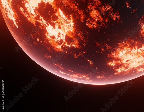 Planet, space, 3d illustration, 3d rendering