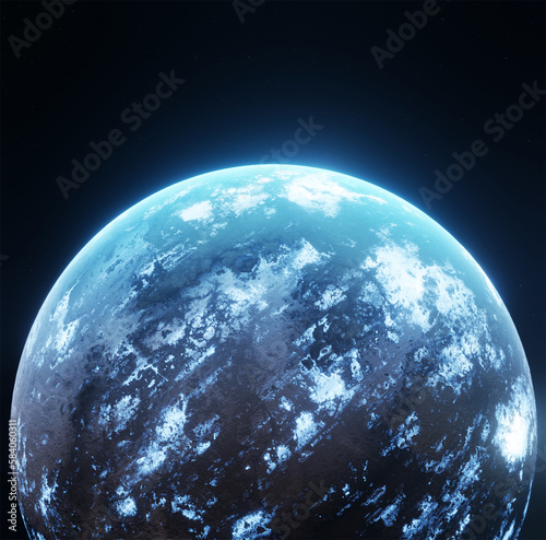 Planet, space, 3d illustration, 3d rendering