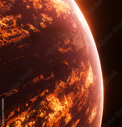 Planet, space, 3d illustration, 3d rendering