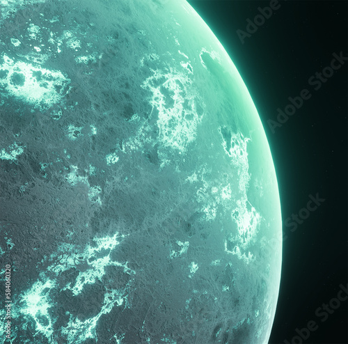 Planet, space, 3d illustration, 3d rendering