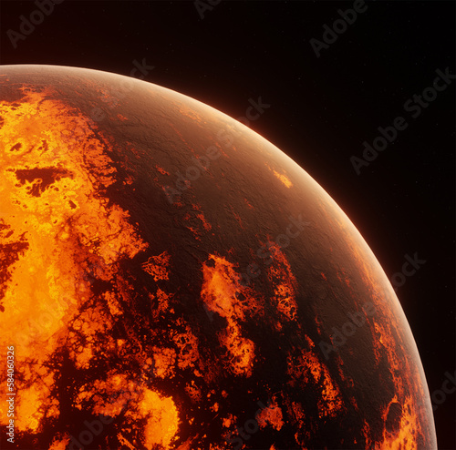 Planet, space, 3d illustration, 3d rendering