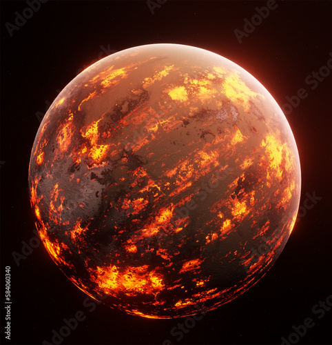Planet, space, 3d illustration, 3d rendering