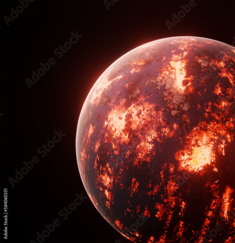 Planet, space, 3d illustration, 3d rendering