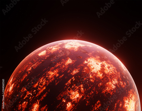 Planet, space, 3d illustration, 3d rendering