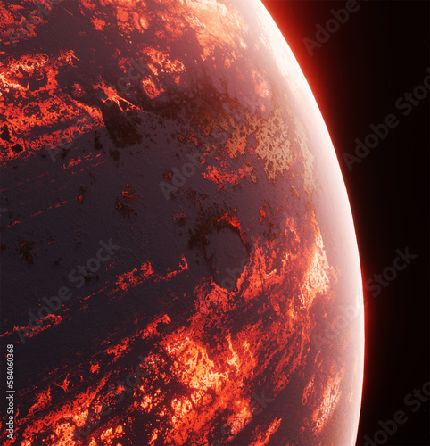 Planet, space, 3d illustration, 3d rendering