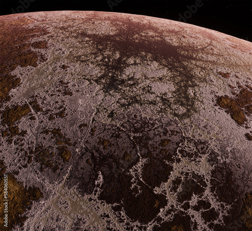 Planet, space, 3d illustration, 3d rendering