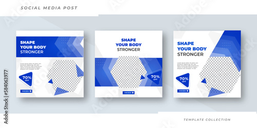 Body strong fitness social banner