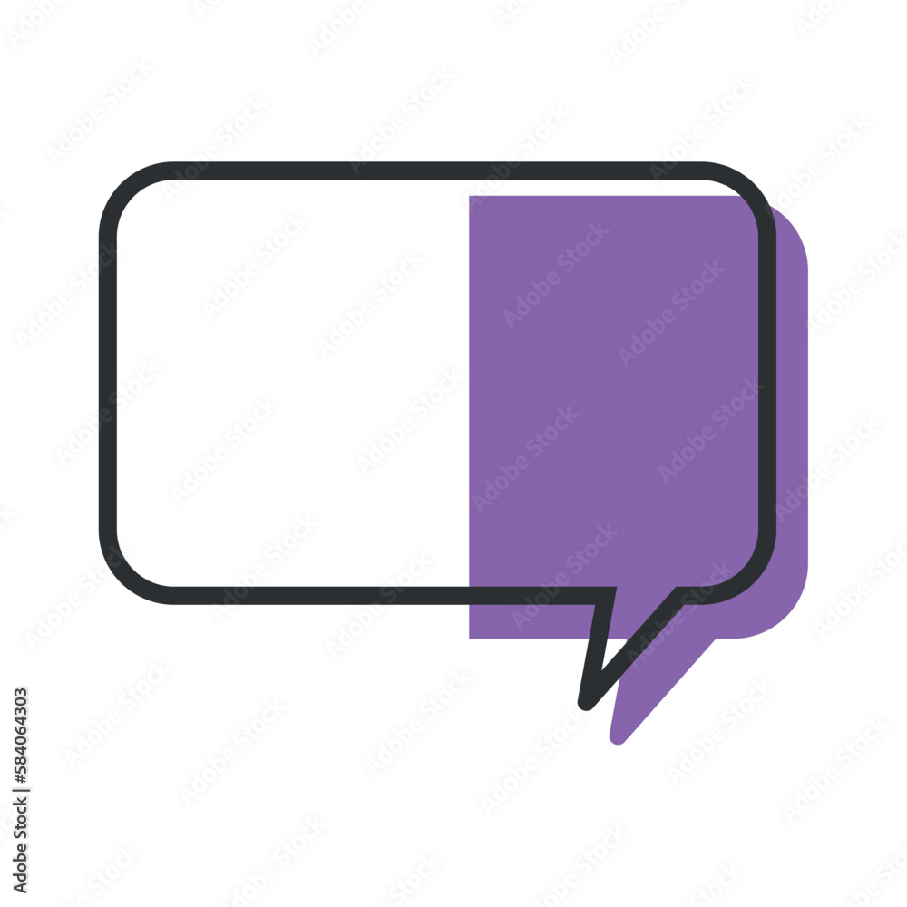Naklejka premium Isolated empty colored comic speech bubble Vector