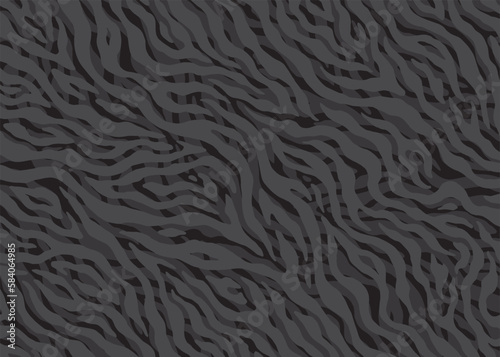 Dark Zebra print concept pattern design. Vector illustration background.