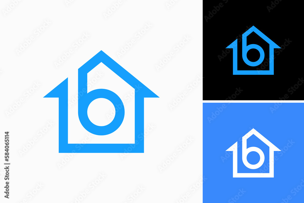 Modern creative B with real estate home Logo Design and template Modern creative B with real estate home Logo Design and template