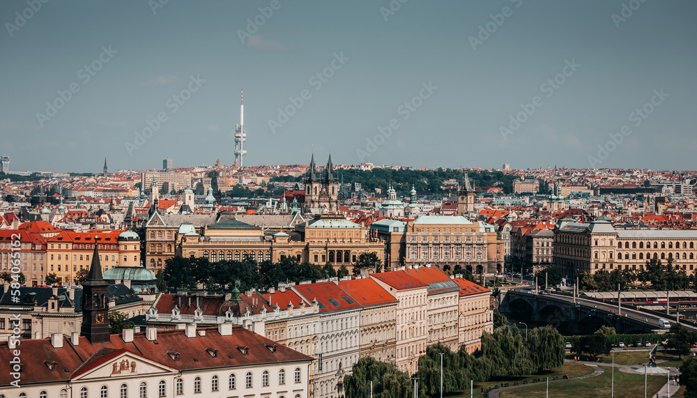 Prague, view of the old town