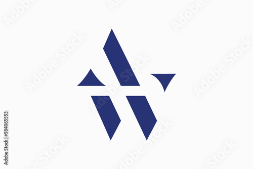 Modern creative AW Logo Design and template	