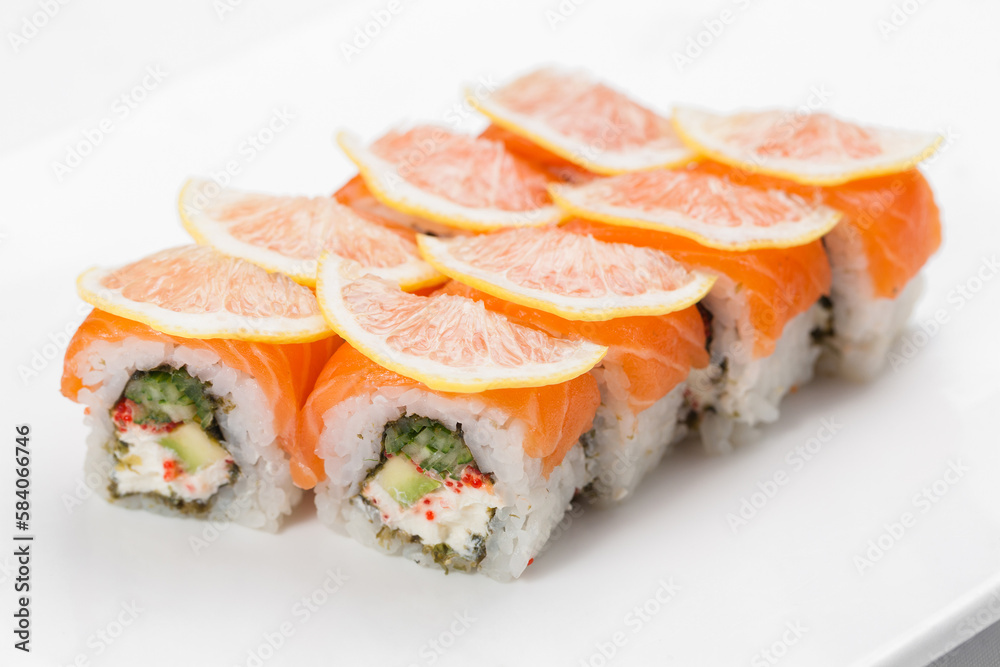 sushi with salmon sushi with salmon