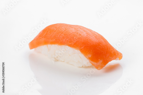 Sushi nigiri isolated on white background, traditional Japanese cuisine, Japanese sushi