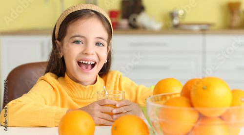 Cute little girl with fresh...