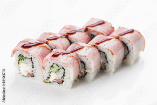 sushi on a white plate