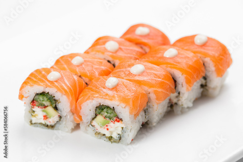 sushi with salmon