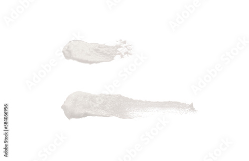 Cream, lotion, or ointment smeared on a transparent background