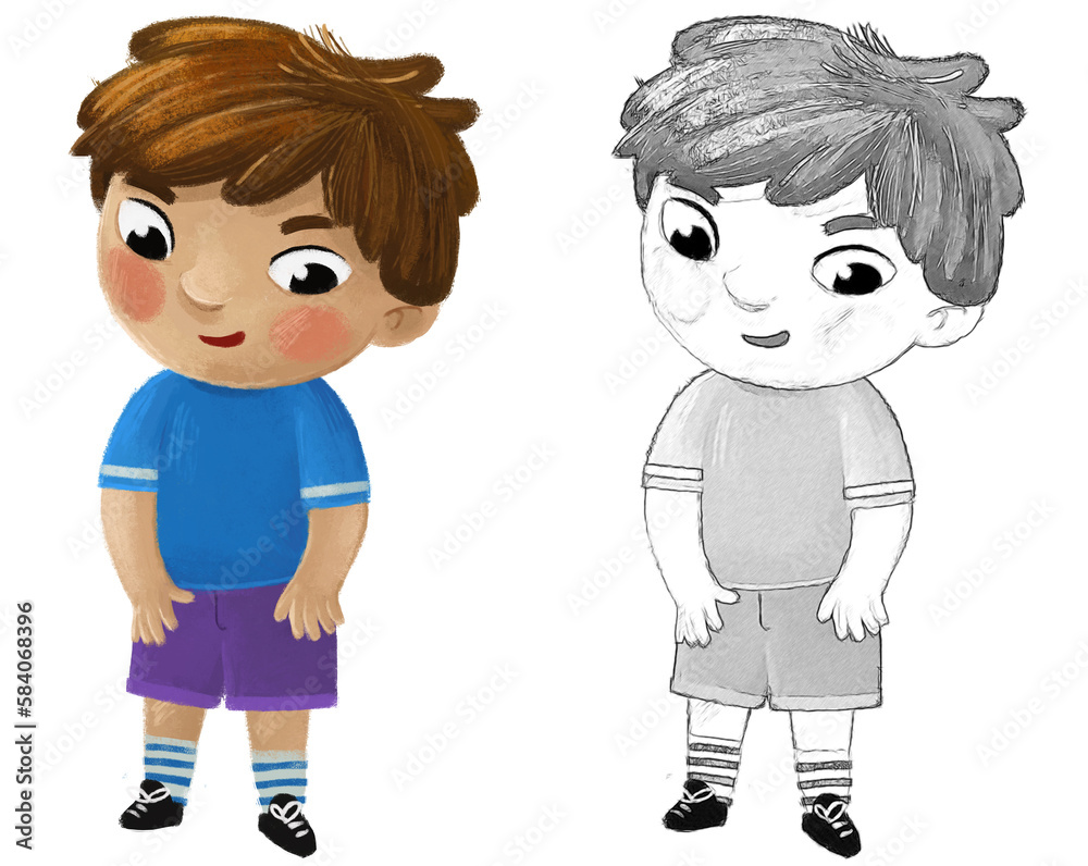 cartoon child kid boy taking off or putting on clothes by him self childhood illustration for kids cartoon child kid boy taking off or putting on clothes by him self childhood illustration for kids