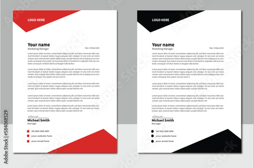 modern corporate letterhead template design..