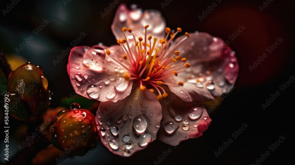 Macro Shot of Cherry Blossom with Soft Blurred Background, AI Generative
Macro Shot of Cherry Blossom with Soft Blurred Background, AI Generative