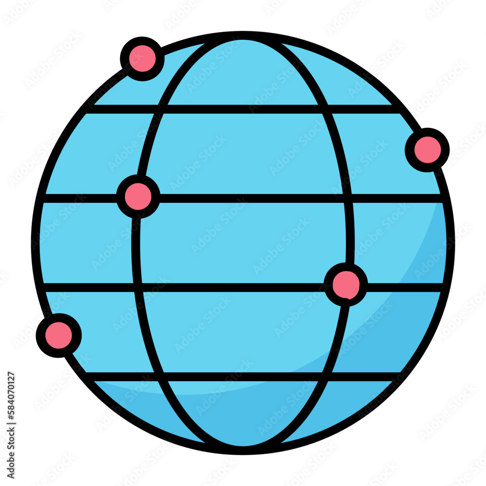 Connections Line Color Icon Connections Line Color Icon