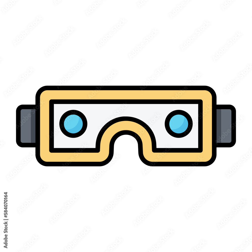 Virtual Reality Line Color Icon Virtual Reality Line Color Icon