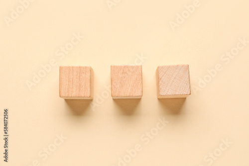 Wooden cubes with check mar...
