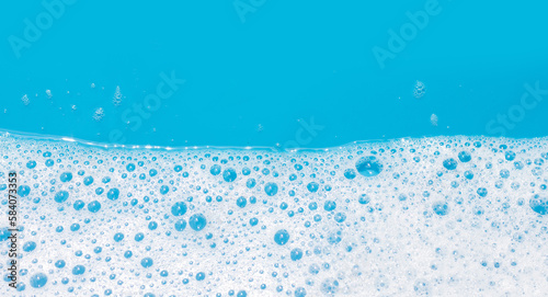 Detergent foam bubble. Top view